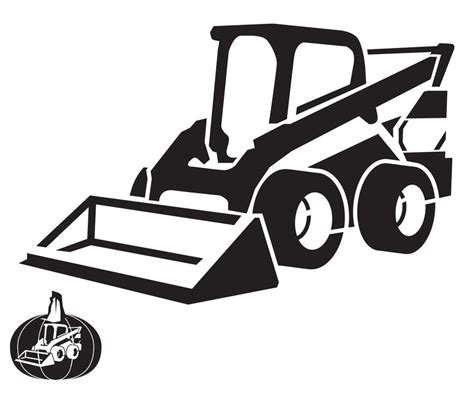 skid steer pumpkin stencil|cat pumpkin carving stencils.